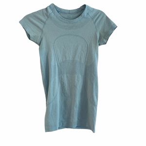 Lululemon Run Swiftly Tech Blue Short Sleeve Top 6